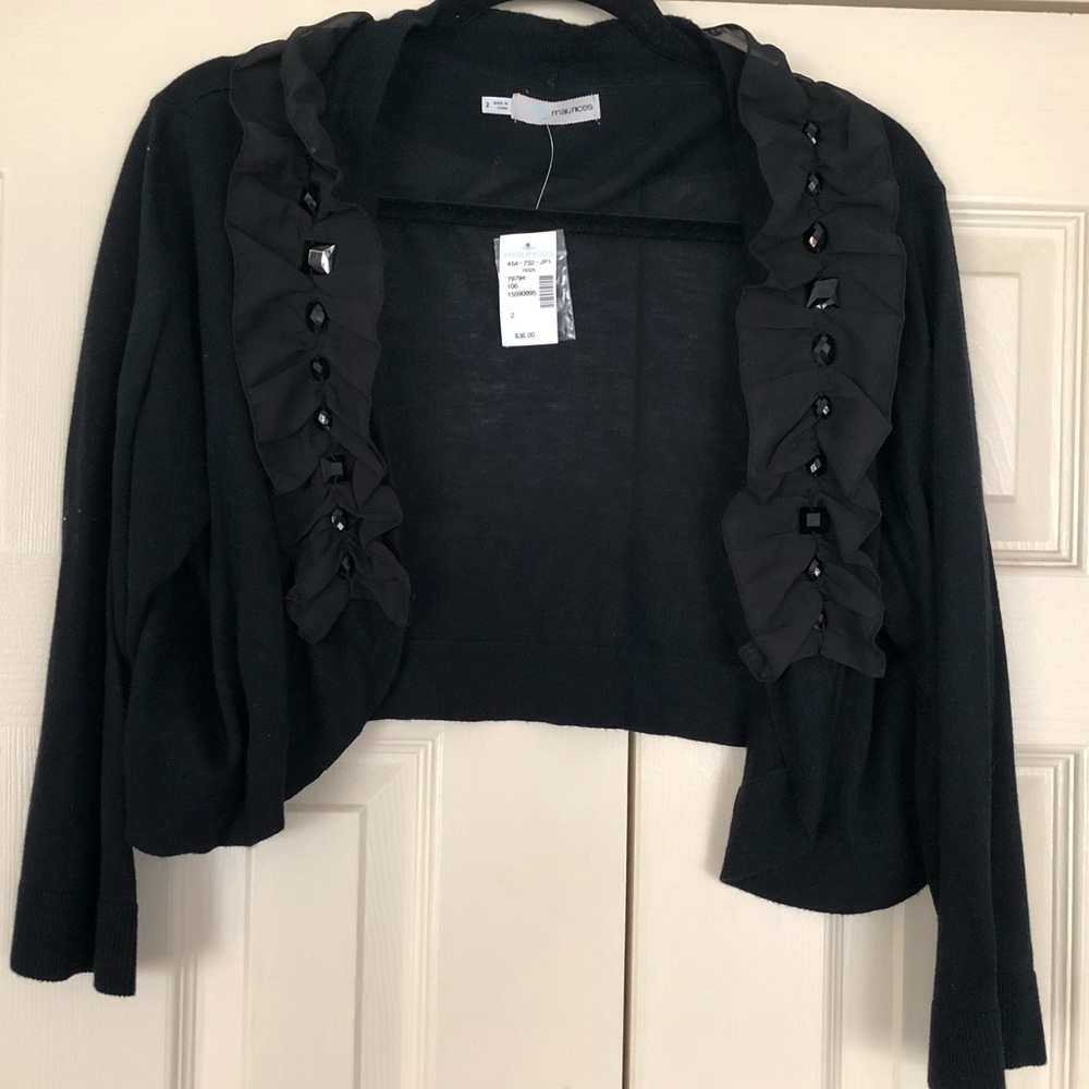 Cropped dressy cardigan